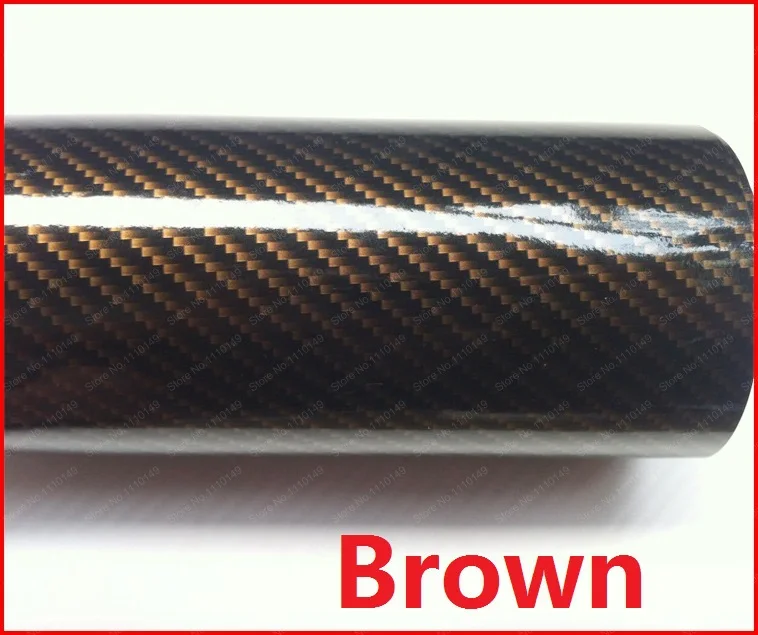 1 pc Brown 1.27MX0.5M 2D carbon fiber vinyl film , 2D carbon fibre