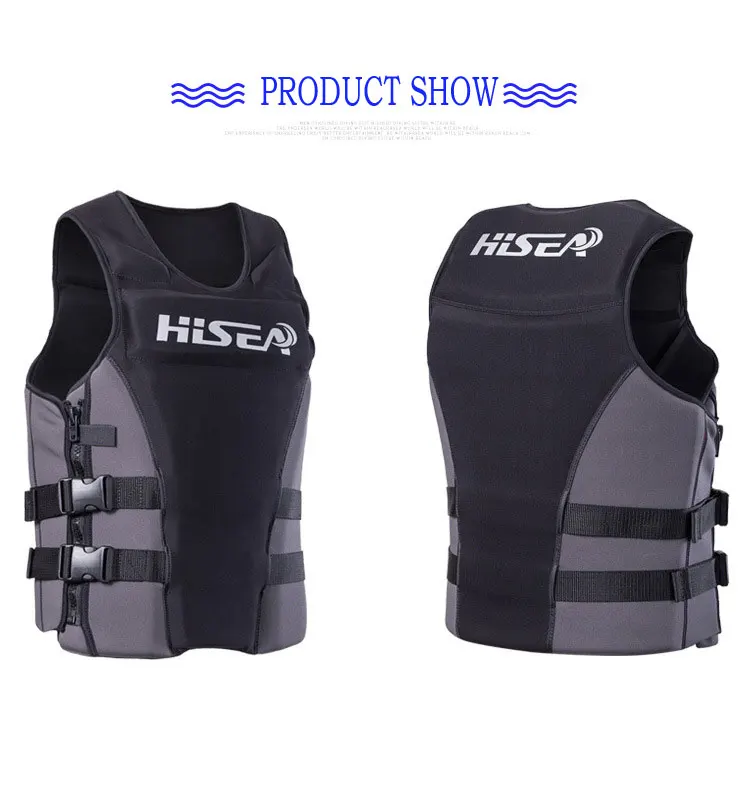 HISEA 45KG-100 килограммовые из неопрена профессия спасательный жилет регулируемый взрослый рыбалка серфинг дрейфующий плавучести