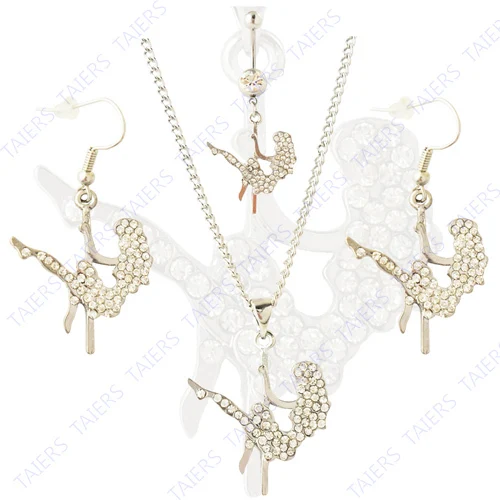 

Piercing jewelry dangle Pole dancer Belly button ring SET body piercing navel ring piercing clear crystal fashion jewelry