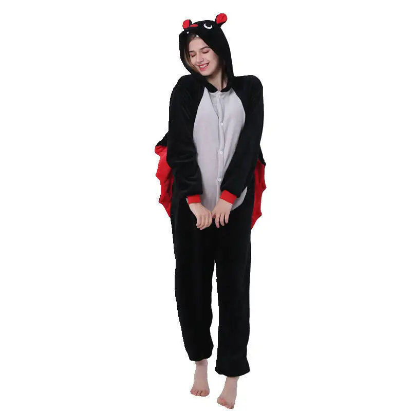 Adult Women Flannel Sleepwear Unisex Dinosaur Frog Penguin Cartoon Animal Pajama Set Hooded Pyjamas Elephant Kigurumi family of 3 halloween costumes