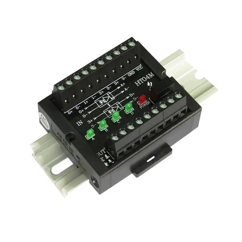 4 channels Single-ended to differential Converter 10MHz HTL TTL Collector Pulse Signal to RS422 PNP/NPN for PLC to Drive Servo