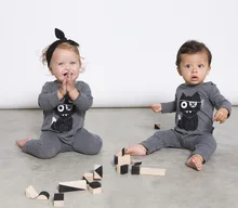 2016 New Autumn Fashion baby boys girls clothes set long-sleeved cartoon Newborn baby Romper jumpsuit roupas de bebe