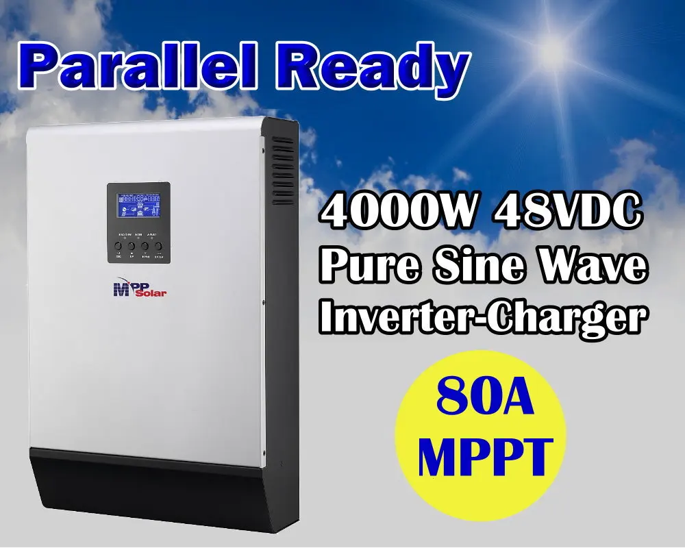 Купить 5 кВА 4000 вт 48 в 220 в солнечный инвертор с mppt функции cone ...