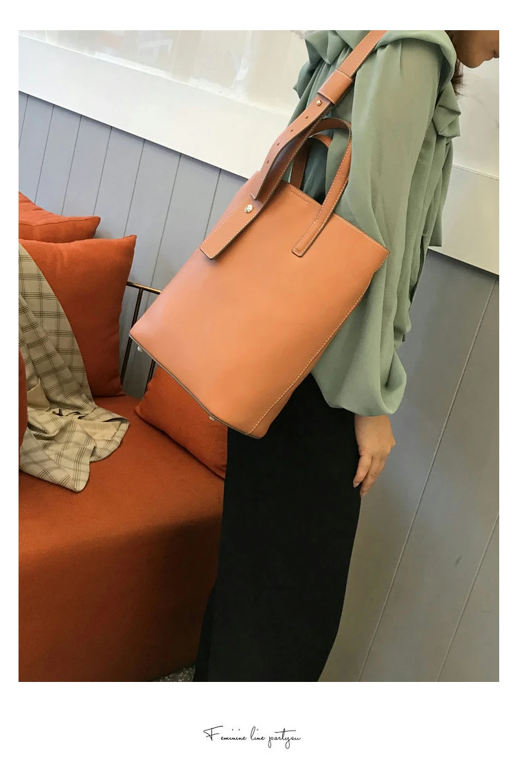 2019 женская сумка из мягкой кожи для девочек, Повседневная сумка через плечо из коровьей кожи, сумка-ведро, композитные сумочки bolsa feminina