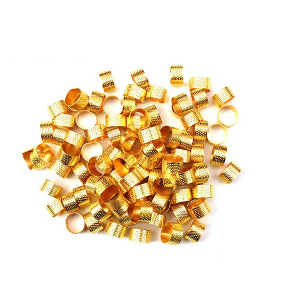 10Pcs Metal Finger Thimbles Tailor Sewing Grip Shield Protector Sewing