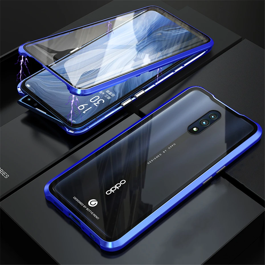 Роскошный чехол для OPPO Reno с магнитной адсорбцией и металлической рамкой