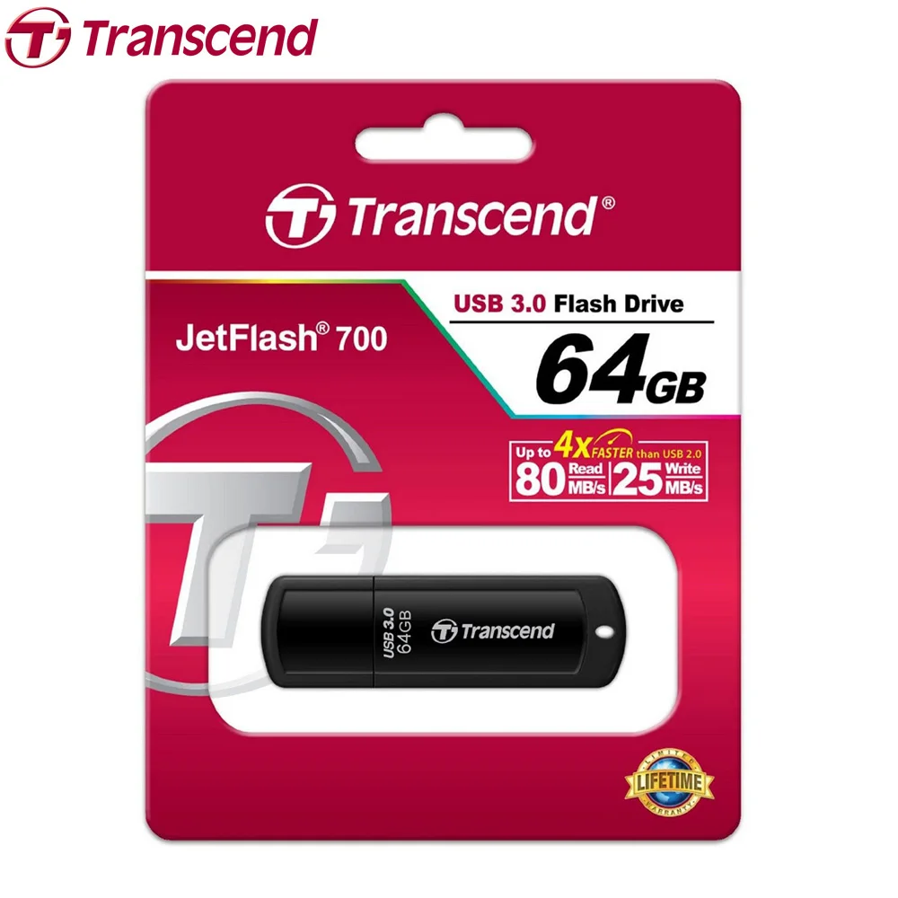 

Transcend JetFlash 700 USB Flash Drive High Speed USB 3.0 Flash Pen Drive Gift USB Key Flash Memory Stick 64GB 32GB 16GB 8GB