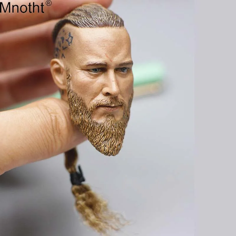 Mnotht Vikings Male Head Sculpt Model 1/6 Ancient Soldier Head Carvings