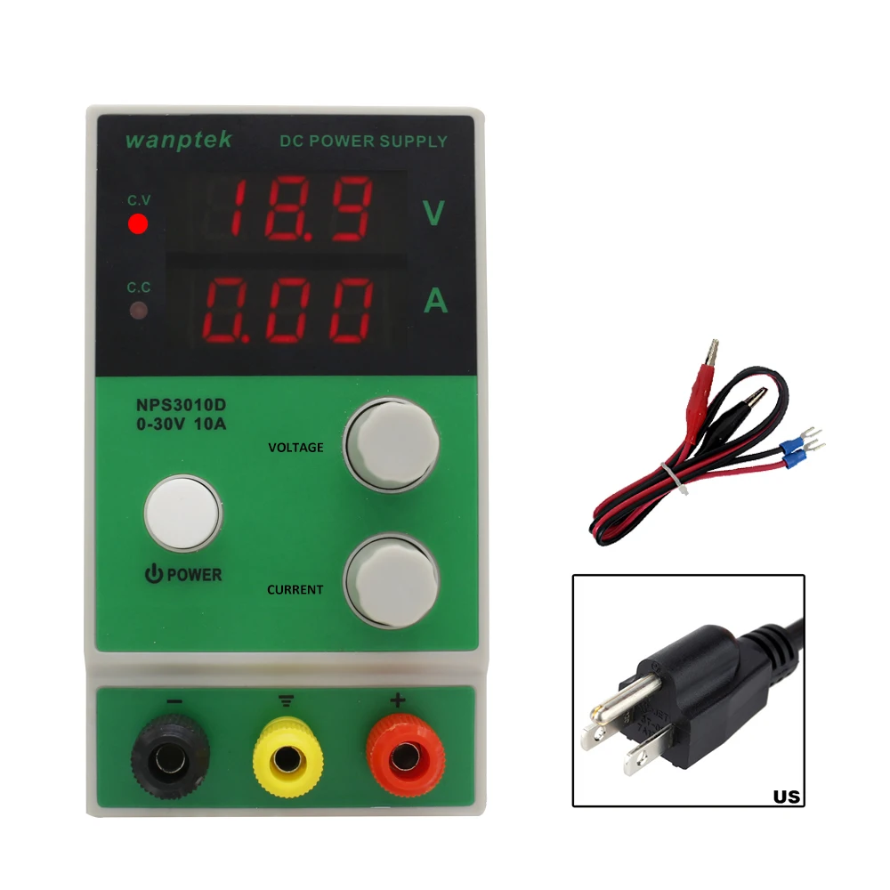 

wanptek Mini Adjustable Digital Display 30V/60V 5A/10A DC Power Supply Switching Power Supply