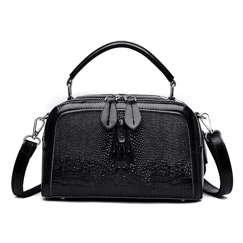 

2019 New Women Genuine Leather Handbags Luxury Brand Bags Crocodile Pattern Crossbody Bags for Women Shoulder Bag