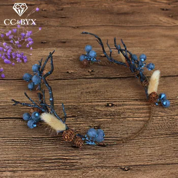 

CC Wedding Jewelry Crown Garland Hairbands Forest Style Engagement Hair Accessories For Bride Seaside Flower Fruit Shape mq038
