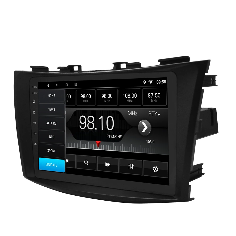 Flash Deal Car Multimedia player 1 Din Android 7.1 Car DVD For SUZUKI Swift 2014-2015 9" 2G/16G touch screen Car Radio GPS 7