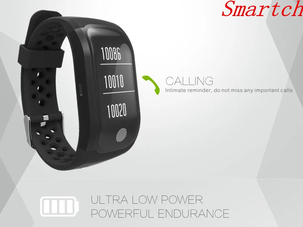 

Smartch IP67 waterproof Bracelet Heart Rate Monitor G-Sensor Gym Bracelet for Android iOS PK xiomi mi Band 2 smart wri