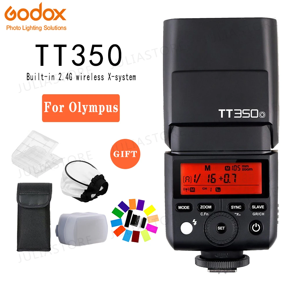 Godox Mini Speedlite TT350O вспышка для камеры TTL HSS GN36 Olympus/Panasonic беззеркальная DSLR камера|ttl
