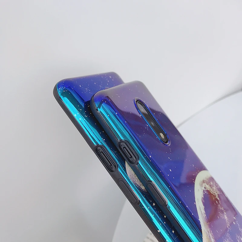 Голубой легкий Чехол для OnePlus 7 Милая планета, звезда Глянцевая задняя TPU крышка чехлы для телефонов для one plus для Oneplus 7 Pro задняя крышка