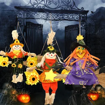 

Household Hanging Decoration Flying Broom Witch Doll Hanging Decoration For Halloween