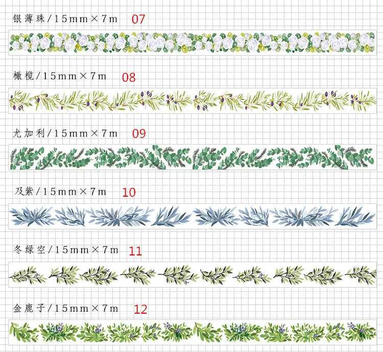 Милые kawaii современные мужские и женские маскирующие Васи клейкие ленты декоративные клейкие ленты Diy Скрапбукинг зеленые растения жизнь