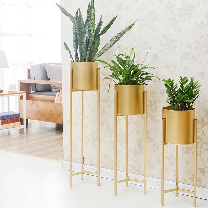 Us 220 0 Gold Iron Rack Holder Flower Vase Succulent Herb Pot Metal Stand Planter In Pots Planters From Home Garden On Aliexpress