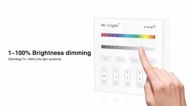 B3; 4-Зона RGB/RGBW умная Панель пульт дистанционного управления; Входная мощность Напряжение: 3 в (2 * AAA Батарея) (мы не предоставляем Батарея)