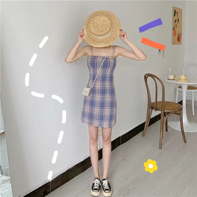 2020 Summer dress robe ropa mujer vintage clothes sexy bf Rainbow Suspenders Harajuku dropshipping top vegan korean casual Mini