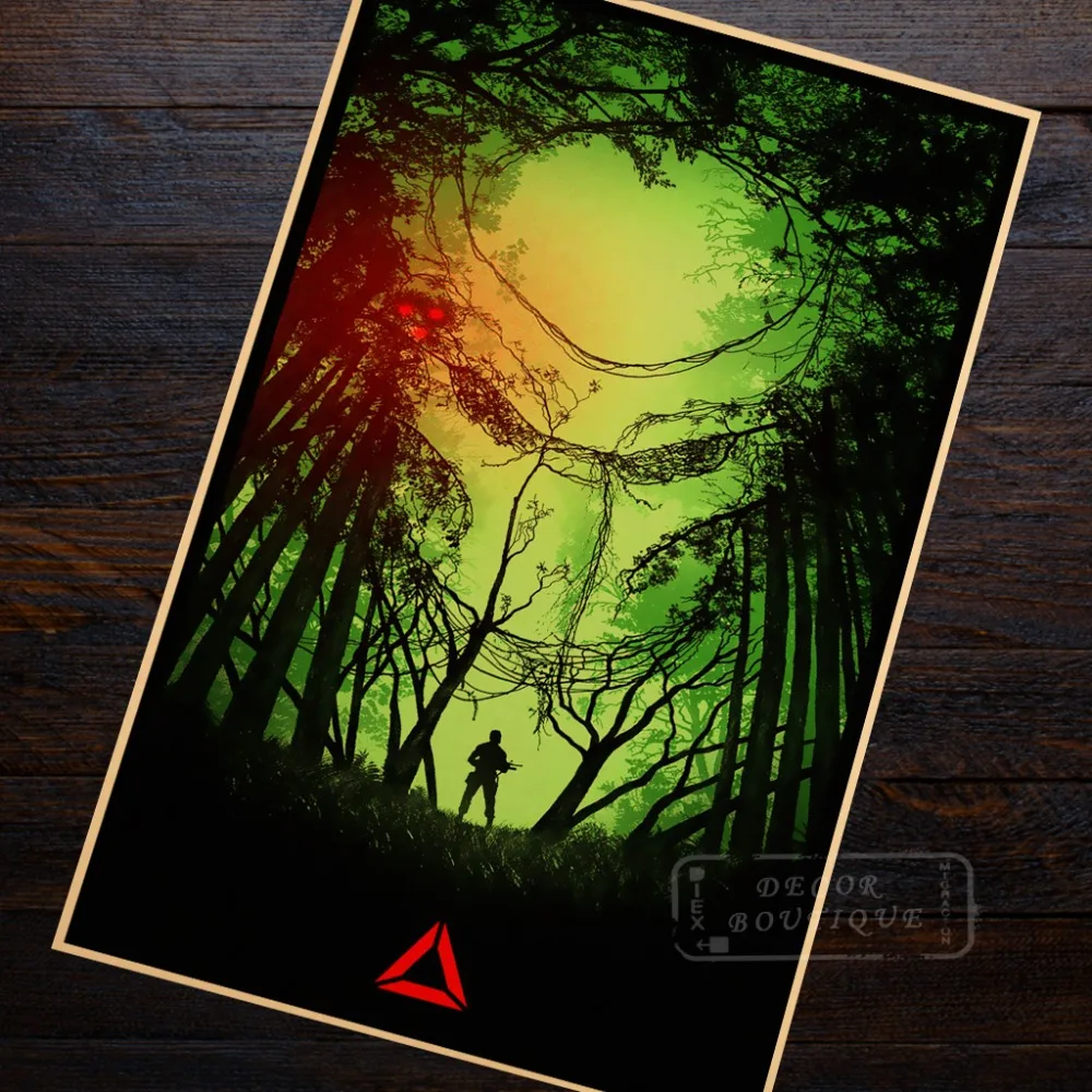

Predator Classic Design Movie Film Poster Vintage Retro Decorative DIY Wall Canvas Painting Stickers Home Posters Art Bar Decor