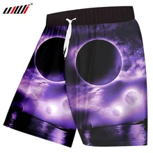 UJWI, прямые поставки, мужские шорты, новинка, 3d принт, галактика, космос, планеты, повседневные шорты, Hombre, бодибилдинг, фитнес, быстросохнущие штаны