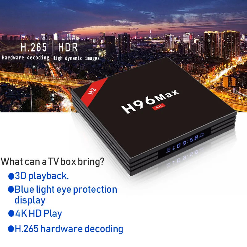 Android 71 4 GB de RAM 32 GB ROM Smart 4 K TV Box RK3328 Quad Core Digital pantalla 24g/5G Wifi BT4.0 USB3.0 H.265 HDR10