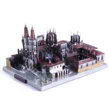 Microworld 3D металлическая головоломка Burgos Cathedral испанская Архитектура DIY Сборные модели наборы для взрослых образование Коллекция игрушек Декор