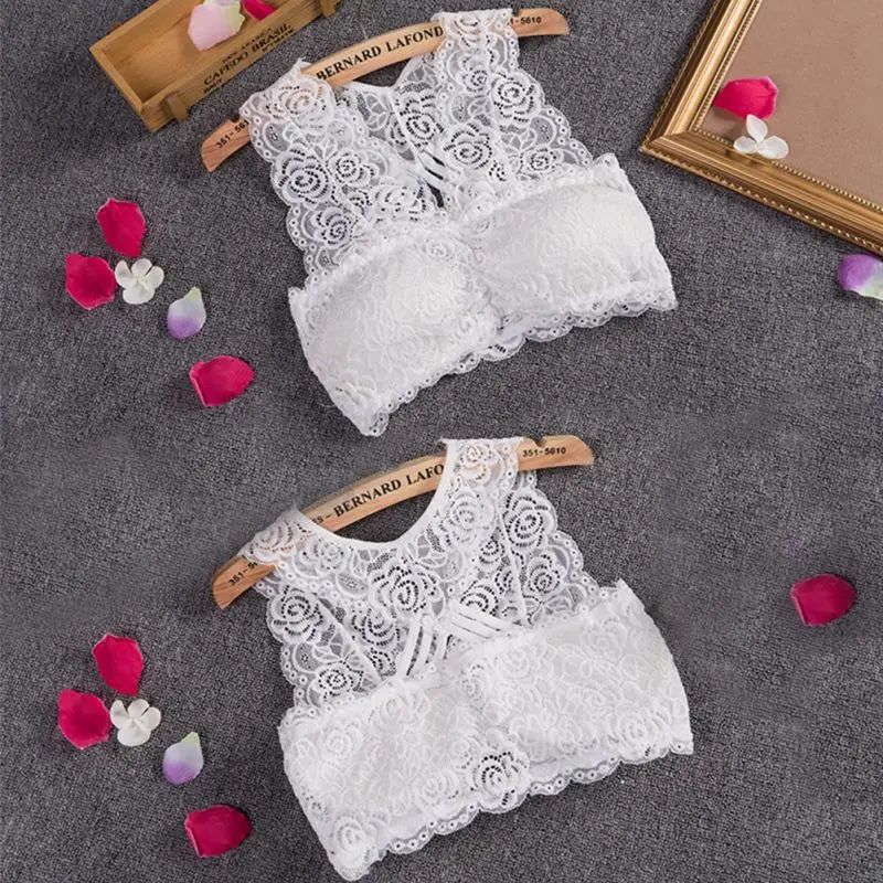 

Women Sexy Chest Padded Tank Tops LaceChest Pad Base Underwear Bralette crop top