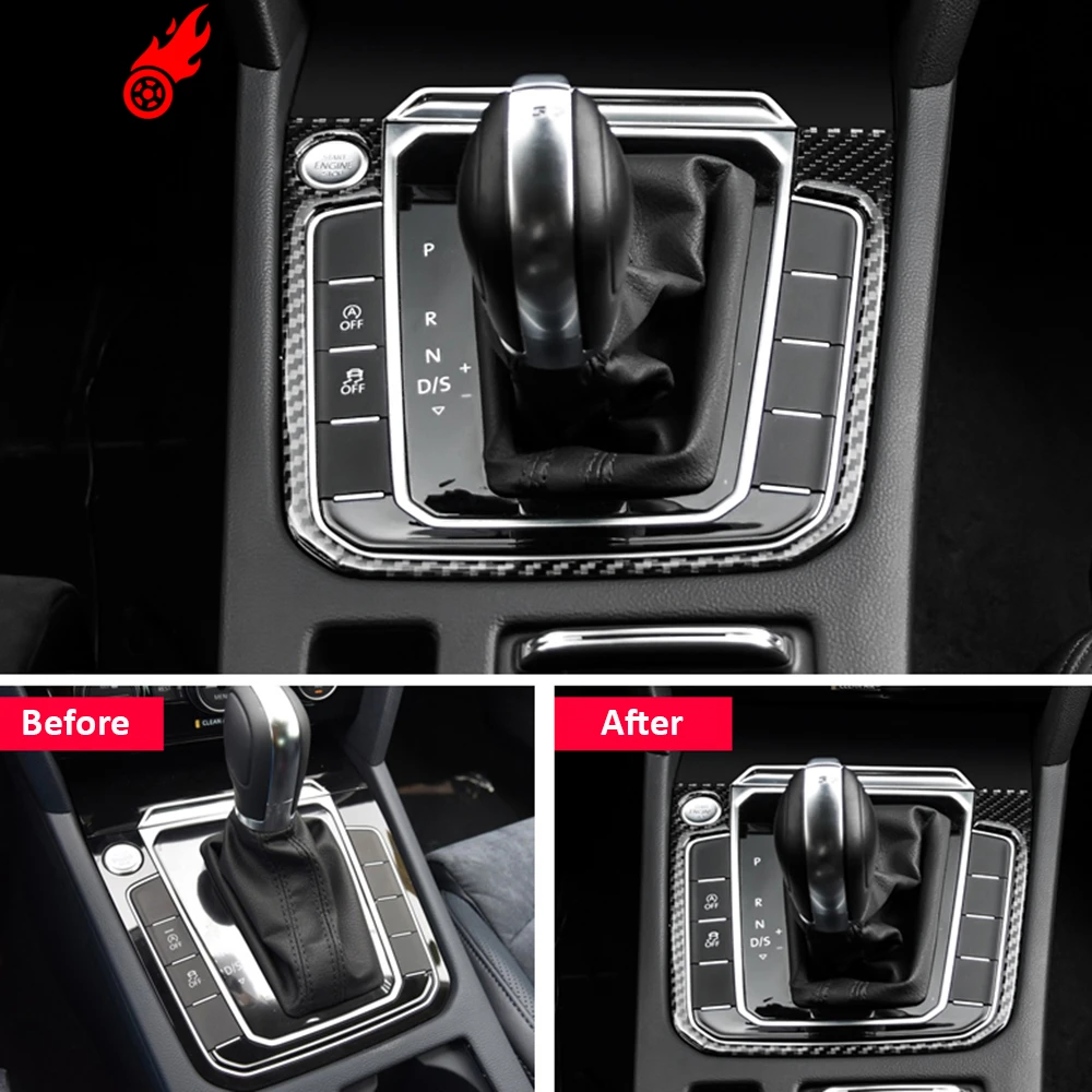 

LHD For Volkswagen VW Passat B8 2016 2017 Car Interior Gear Shift One Start Stop Engine Button Cover Trim