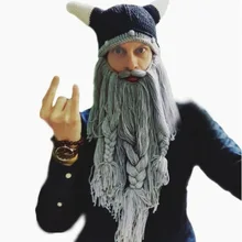 Мужская Шапка-бини с бородой Варвара вагабонда Викинга, ручная работа, зимние теплые крутые подарки