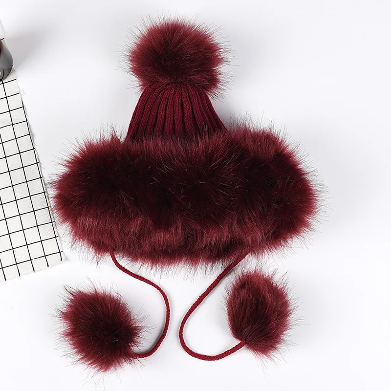 Новинка года; модные унисекс шляпы из искусственного меха; зимняя женская и мужская теплая однотонная бейсболка с искусственным лисьим мехом