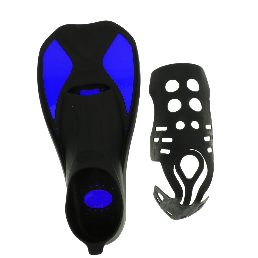 Unisex Adult Kids Full Foot Short Swimming Fins Scuba Diving Swim Training Flippers Snorkeling Water Sports Fin XXS/XS/S/M/L/XL