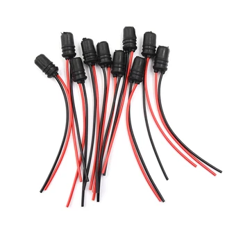 

10Pcs W5W T10 Light Bulb Socket Holder Fit for Cars Trucks Boats Soft Rubber Connector Extension Accessories