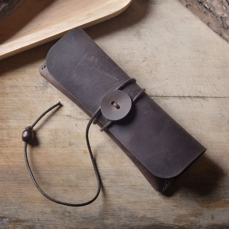 Чехол ручной работы из натуральной кожи для карандашей|leather pencil bag|pen pouchpencil bag |