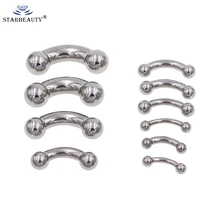 1 шт., кольцо для носа из нержавеющей стали Hugsize, изогнутая штанга, Сережки для пирсинга бровей