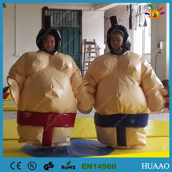 

Free shipping Inflatable Sumo suits wrestling for kids with PVC ground sheet