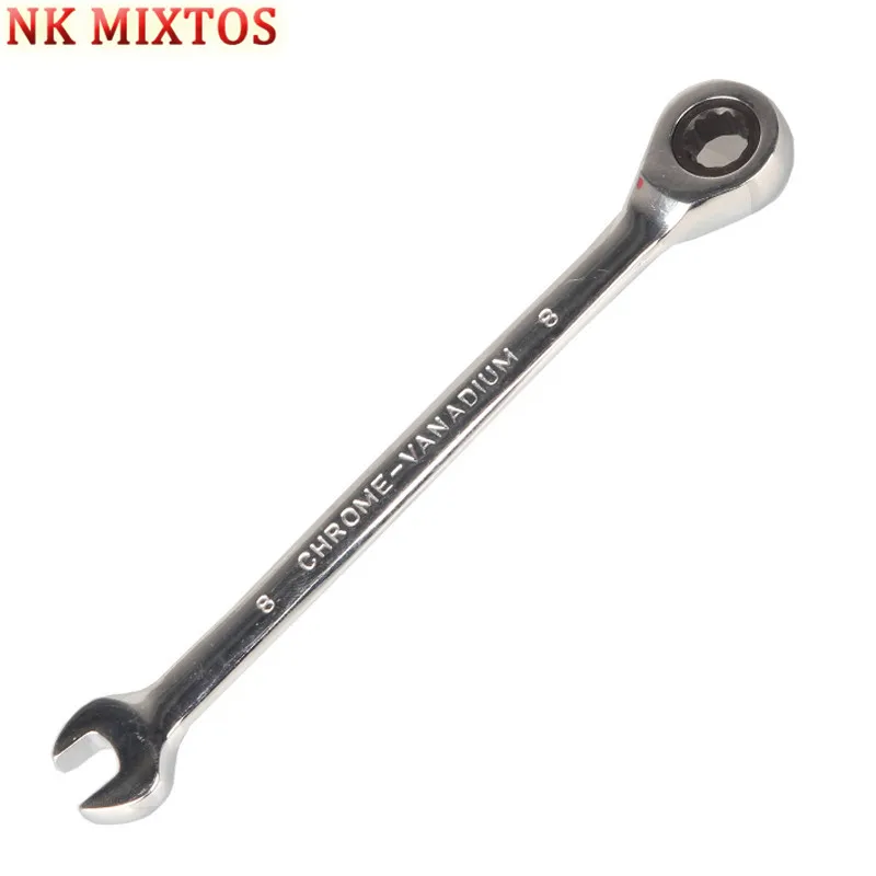 NK MIXTOS 8mm X 140mm Ratchet Spanner Combination Wrench Keys Gear Ring