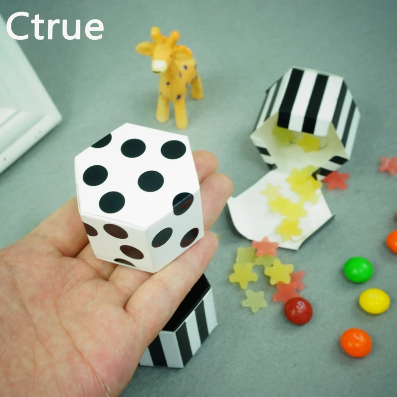 

12PC Candy Box Bridal Cute Gift Cases Baby Shower Stripe Dot Bean Wedding Favors Sugar Case Wedding Decoration Mariage Casamento