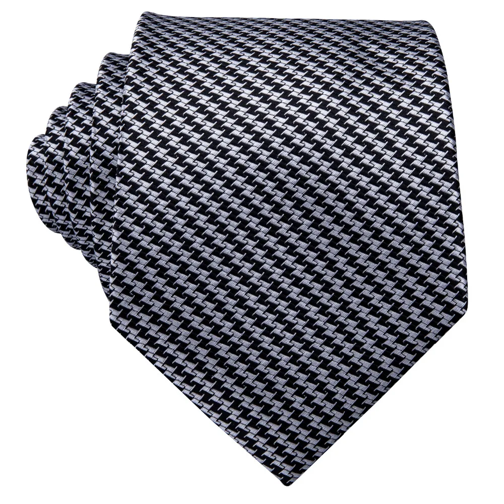 Классический 8,5 см ширина черный белый мужской галстук роскошный мужской шелковый галстук для мужчин костюм деловой Свадебный галстук FA-5007