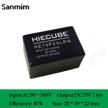 

220 V to 15V 1.6A 24W AC-DC 15v power supply module transformer module HA015N16 Switching Power block Free shipping!