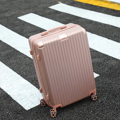 20 мм/22 мм/24 дюймов чемодан багажные наборы прокатки Чемодан с твердыми стенками Чемодан чемодан из АБС с чемодан с косметичкой - Цвет: 20inch Rose gold