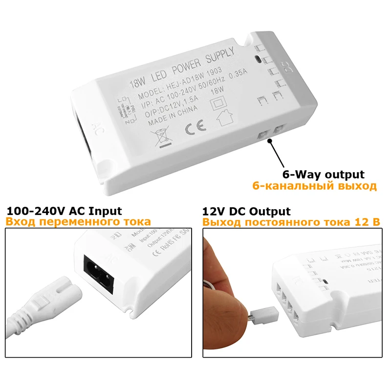 1/3/6 قطعة LED إضاءة الخزانة 2 W مع 12 V محول الطاقة إضاءة داخلية ل تحت المطبخ مجلس الوزراء المنزل خزانة معرضا مصباح ديكور