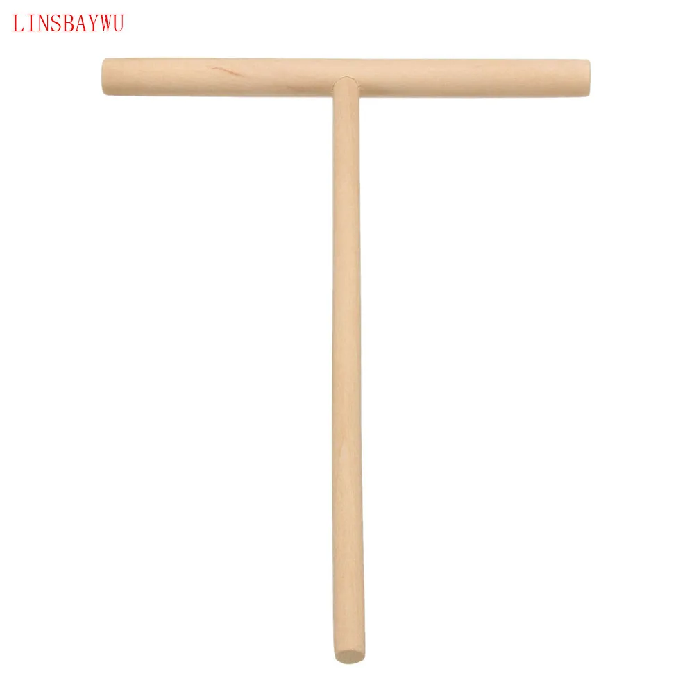 

LINSBAYWU 1Pcs Wooden T Letter Kitchen Tool Stick Spreader Crepe Maker Pancake Batter Conveniet Rack Spreader