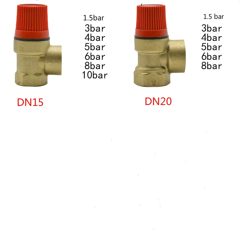 1/2" DN15 3/4" DN20 3 10 bar safety valve relief valve for solar water