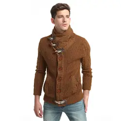 2017 осень-зима модные Повседневное кардиган свитер пальто Для мужчин свободный крой 100% акрил теплые Вязание одежда свитер