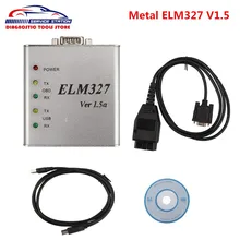 Nueva Llegada de metal ELM327 USB interface elm 327 OBD2 OBDII V1.5 CAN-BUS Herramienta de diagnóstico Auto ELM327 V1.5 Metal