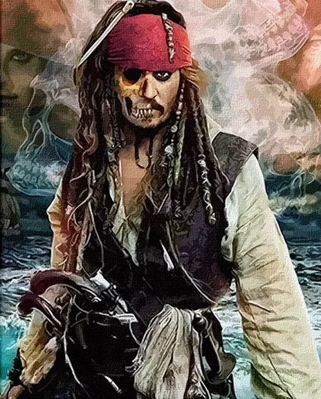 

MaHuaf-A1380 Pirates of the Caribbean painting by numbers on canvas DIY digital wall movie picture for living room home decor