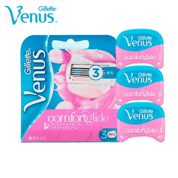

Gillette Venus Women Shaving Razor Blades Spa Breeze Body Biniki Hair Removal Pink Ladies Series Fragrant Razor Blades 3 Pieces