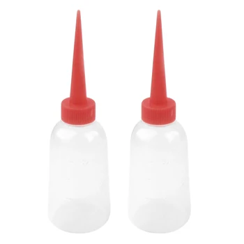 

GSFY-2 Pcs 100ml Red Plastic Tip Nozzle Lubricant Oil Squeeze Bottle